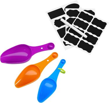 Набір контейнерів WellGro для зберігання продуктів з етикетками, крейдою та мірними ложками. 24 шт. BPA-free, герметичні, з кришкою, миє в посудомийній машині.