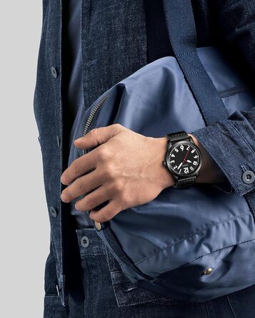 Чоловічий годинник CIVO з великими цифрами: аналоговий класичний годинник на зап'ясті з великими цифрами - водонепроникний кварцовий військовий годинник для чоловіків зі світловим покриттям - подарунок для чоловіків, людей похилого віку з поганим зором (A3 Чорний)