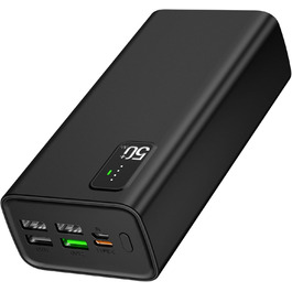 Power Bank 60000mAh з QC3.0, USB C PD20W: Швидка зарядка для телефону, камери, планшета