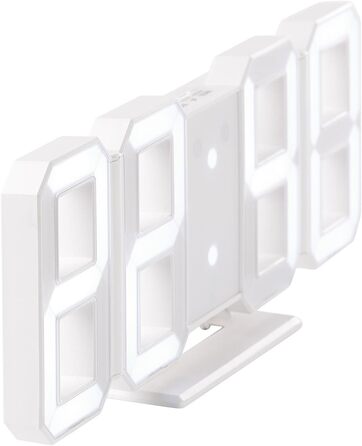 Lunartec Digital Clock Wall: Digital Jumbo LED Table & Wall Clock, 3D, Alarm Clock, Dimmable, 28 cm (Digital Clock for Placement, 3D Clock, Illuminated)
