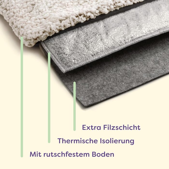 Самогріюча підстилка для собак, 90x60 см, знімний водонепроникний чохол, м'яка та тепла, з антиковзаючою основою (колір: коричневий)