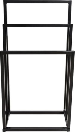 Підлогова сушарка для рушників з 5 полицями, чорного кольору (3-T)