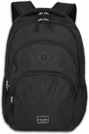 Рюкзак для ручної поклажі Travelite BASICS 22 л, 15,6'' для ноутбука, чорний, міський деньпак з багатьма відділеннями, 45 см