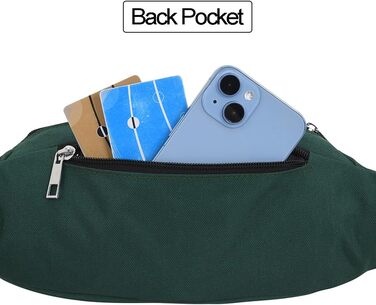 Чоловіча та жіноча поясна сумка на пояс для туризму, фітнесу, їзди на велосипеді, активного відпочинку, подорожей. Сумка на стегно, Doggy Bag, гаманець. Колір: темно-зелений (D1)