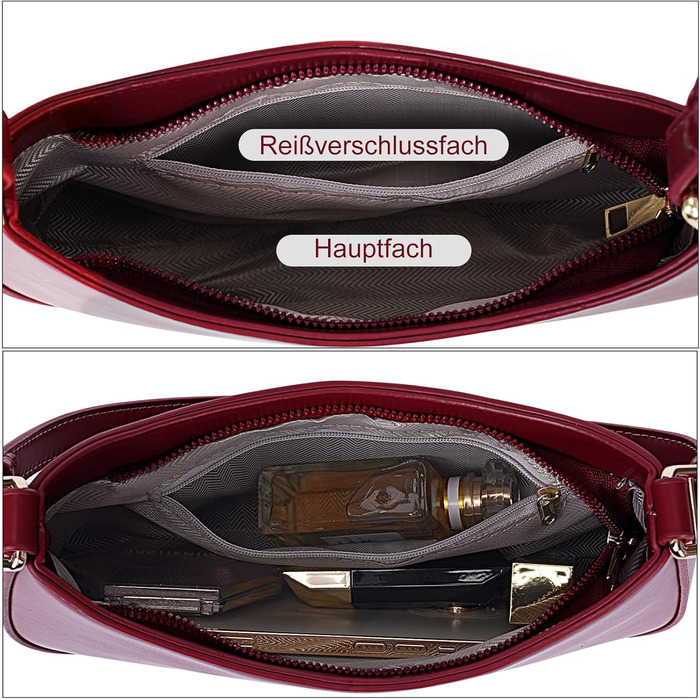 Сумка жіноча TIAASTAP Hobo Bag червона: стильна сумка на плече з PU шкіри для дівчат-підлітків