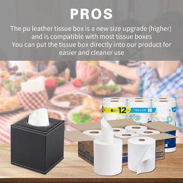 Скляна коробка для серветок прямокутної форми, тримач для косметичних серветок, органайзер для туалетного столика, ванної кімнати, авто, офісу, вінтажний стиль (чорний)