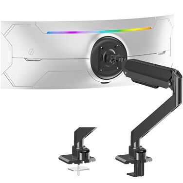 Кріплення для монітора ELIVED EV3227 для моніторів до 49 дюймів, вантажопідйомність до 20 кг, VESA 75/100 мм, газ-амортизатор, регульований нахил, поворот, оберт