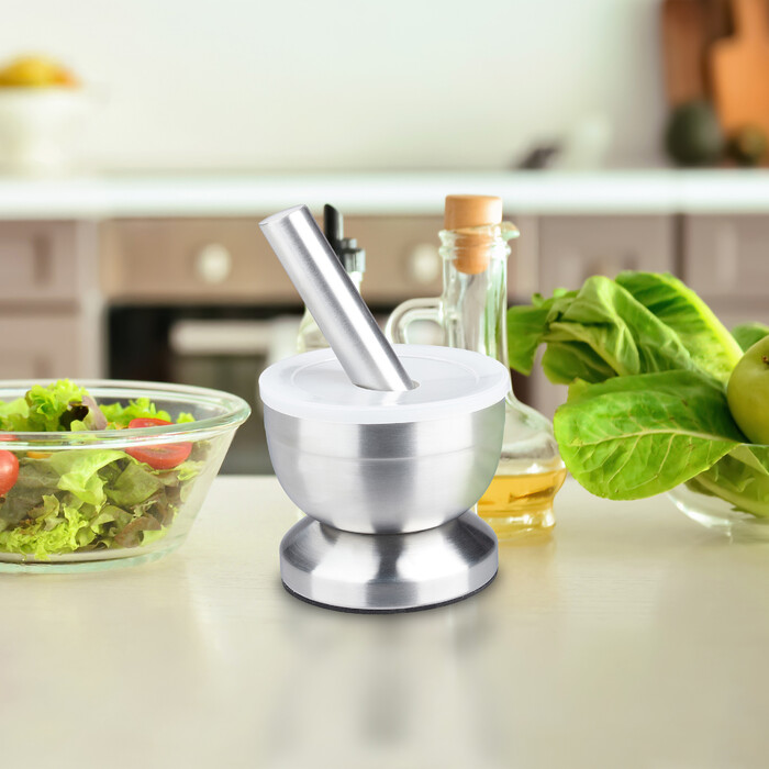 Ступка Relaxdays з нержавіючої сталі pestle
