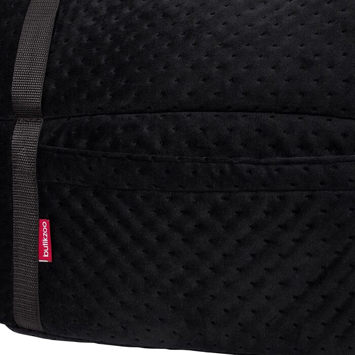 Сумка-переноска для собак та котів | Сумка на плече для тварин з гумкою та карабіном | до 15 кг | Матеріал: штучний замш (Velvet) | Розмір: L | Чорний колір, 42 x 29 x 33 см