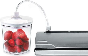 Професійний вакуумний пакувальник Maxxo VM Profi з подвійною зварювальною лінією, 20 л/хв, 900 мбар, для пакування продуктів харчування, з нержавіючої сталі