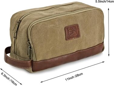 Чоловіча/Жіноча дорожня косметичка-органайзер з канвасу, велика, блакитна (28x16x14 см)