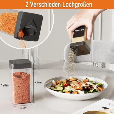 Набір баночок для спецій кутовий 12 шт. 120 мл з кришкою, чорний. Органайзер для спецій, баночки для приправ з дозатором, 36 етикеток