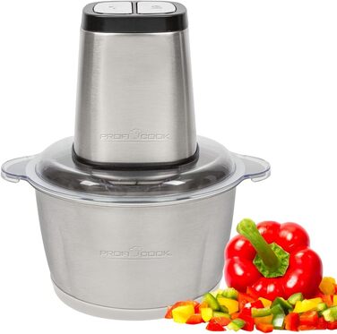 Подрібнювач ProfiCook PC-MZ 1150 (нержавіюча сталь) 1л, 2 ножі, 2 швидкості, кришка для льоду