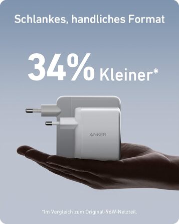 Зарядний пристрій Anker Nano II 100W: 3 порти USB-C для MacBook Pro/Air, iPad, Galaxy, iPhone та інших пристроїв