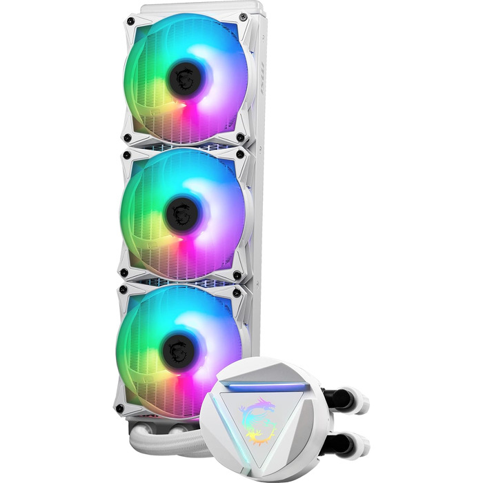 MSI MAG CoreLiquid R V2: Система водяного охолодження CPU AIO, 360 мм, RGB, біла