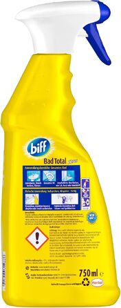 Засіб для чищення ванної кімнати Biff Bad Total з ароматом цитруса, набір 8 шт по 750 мл