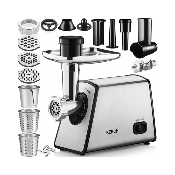 М'ясорубка Kerch OMEGA 1900W, сріблястий/сірий, 600 Вт