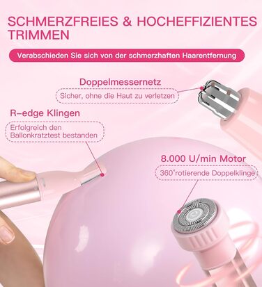 Триммер для видалення волосся з носа, вух та брів 3-в-1, водонепроникний, USB, з чохлом