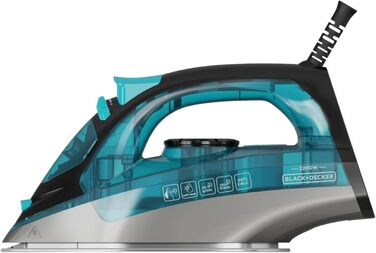 Праска Black+Decker BXIR3000E з керамічною підошвою, 3000 Вт, 200 г/хв, антинакип, функція розпилення, вертикальне прасування, дезінфекція