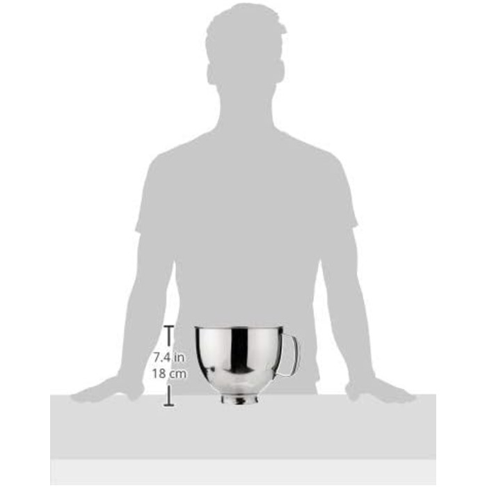 Миска для міксера KitchenAid, 4,83 л, нержавіюча сталь