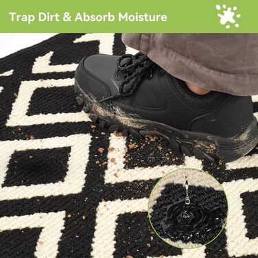 Килимок для дому OTRAKI, 60x90 см, антиковзаюча підлога, легко миється, для собак, вітальні, входу, кухні, тераси