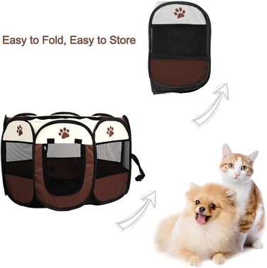 Клітка-забіг для собак і тварин, переносний забіг для собак, кроликів, котів. Оксфорд 600D, для внутрішнього та зовнішнього використання