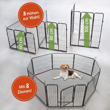 Zooprinz Freilaufgehege для собак: вольєр-загон, вольєр для цуценят та великих собак. Міцний, стабільний, для дому та вулиці. 4 моделі, 80 см.