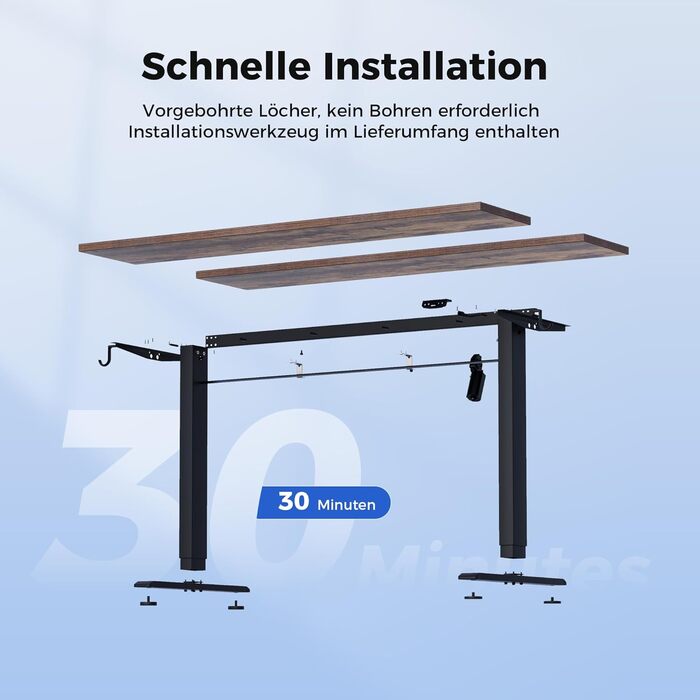 Регульований стіл Agilestic з підйомною механікою: електричний, з пам'яттю, ергономічний, для роботи, 120x60 см, білий (коричневий)