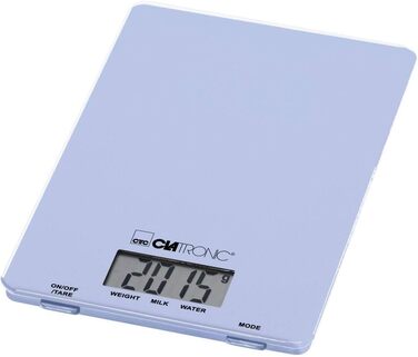 Кухонні ваги Clatronic KW 3626 блакитні | Максимальна вага 5000 г, крок 1 г, функція тарування, LCD-дисплей, для випічки та приготування їжі