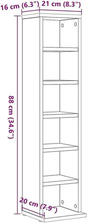 vidaXL CD Rack with Ample Storage
