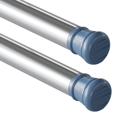 Штанга для штор без свердління, телескопічна, 83-160 см (діаметр 25 мм), для ванної, вікна, шафи (срібна), 52-70 см (1 шт.)