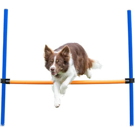 Бар'єр для аджиліті TRIXIE для собак – обладнання для аджиліті з регульованою перекладиною, тренувальне обладнання для собак, ідеально підходить для початківців та досвідчених, 123 x 115 см - 3270