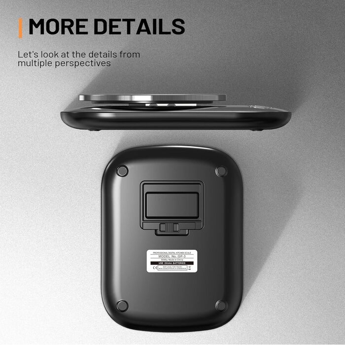 Digital Kitchen Food Scale with Bowl - Stainless Steel, 11lb/0.01oz, IPX6 Waterproof - for Baking, Cooking, Dieting