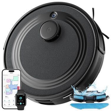 Робот-пилосос LEFANT M210PG з пультом дистанційного керування, потужність 2200Pa, для видалення шерсті тварин, з базою для зарядки, сумісний з Alexa та керуванням через додаток, час роботи 120 хвилин