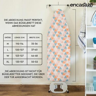 Покриття для гладильної дошки Encasa Homes 'Luxury Line' з додатковою потовщеною підкладкою (125x39 см), Зелені троянди - заміна для Haus & Hotel