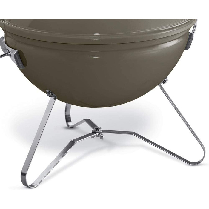 Вугільний гриль Weber Smokey Joe Premium, портативний, 37 см, з порцеляновим покриттям, кришка та котел, сірий, ручка для перенесення