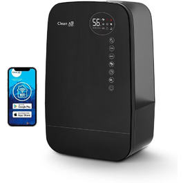 Зволожувач повітря з іонізатором та ароматерапією Clean Air Optima CA-607B Smart (Чорний) - продуктивність 480 мл/год, об'єм резервуару 5,5 л, для приміщень до 65 м²