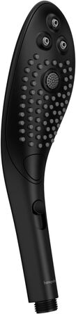 Душова насадка Womanizer Wave 2-в-1 для інтимної стимуляції, 3 режими водяного струменя, багатофункціональний масажер, білий (чорний)