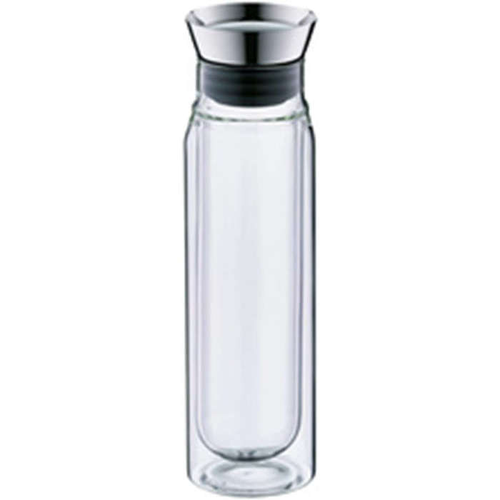 alfi FLOWMOTION 0.75l, double-walled borosilicate glass carafe, automatic pouring, integrated strainer, detachable lid, dishwasher-safe, Thermo glass carafe, for hot and cold beverages