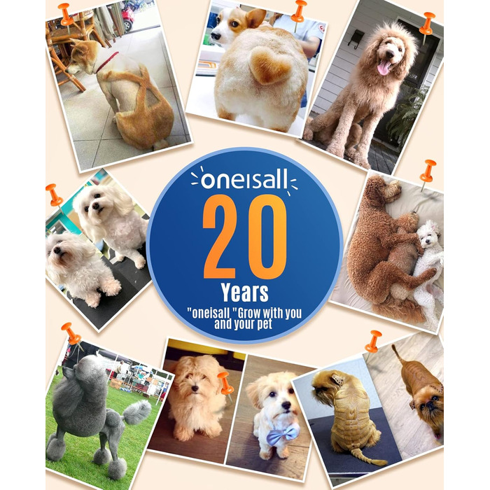 Триммер для собак Oneisall з подвійними лезами: для догляду за лапами, очима, вухами, обличчям та тілом