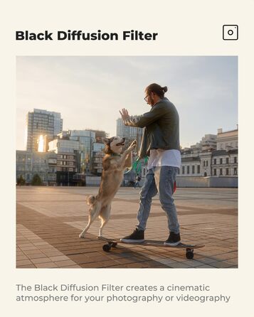 Фільтр K&F Concept 77mm Black Promist 1/8 з оптичного скла з Multi-Nano покриттям для відеозйомки/портретної фотографії (Nano-Klear)