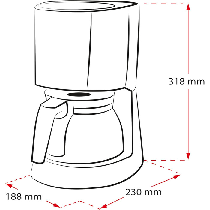 Кавоварка Melitta Enjoy Top з функцією Tropfstopp, 10 чашок, білий колір, скляна колба, для однієї порції