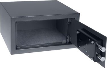Шафа-сейф HMF 49200-11 з ключем, меблевий сейф | 31 x 17 x 25 см, антрацит