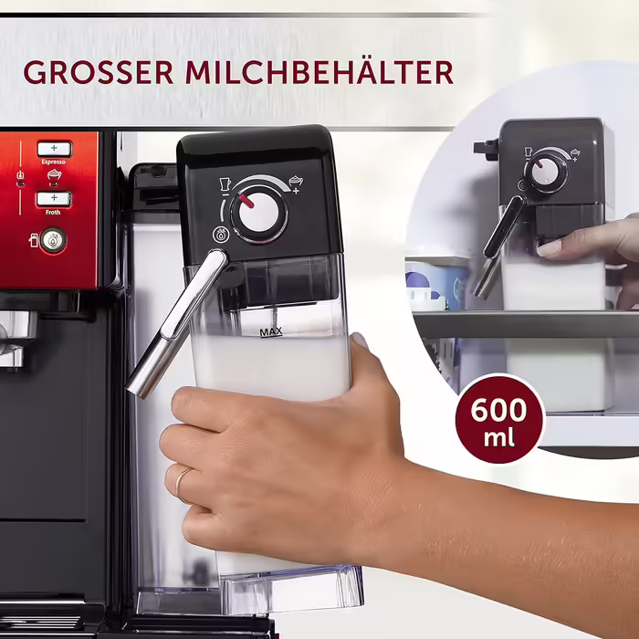 Breville Prima Latte II Espresso | Latte and Cappuccino Machine | 15-bar Professional Pump and Milk Frother | Red [VCF109X], 19 Bar