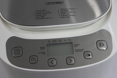 Хлібопічка Arendo 45654, сріблястий/сірий, 550 Вт