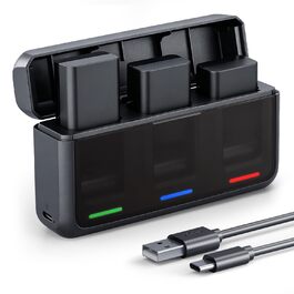 Набір акумуляторів K&F CONCEPT NP-FW50 (3 шт.) з 20W LED PD швидким зарядним пристроєм для Sony Alpha A6000, A6100, A6300, A6400, A6500, A7, A7 II, A7R, A7S, RX10