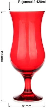 Набір склянок для коктейлів Glasmark Krosno: 6 склянок Long Drink 420 мл (різнокольорові)