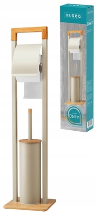Набір для вбиральні DASTIN: тримач для йоржка та паперу, бежевий матовий