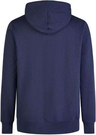 Чоловіча толстовка з капюшоном Tom Tailor Regular Fit з принтом, темно-синя (Real Navy Blue), розмір XL