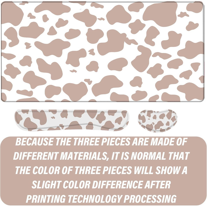 Килимок для миші геймерський 80x40 см 3-в-1 з підставкою для зап'ястя та клавіатури, антиковзаюча основа, стильний дизайн, для дому та офісу (B5-brown)